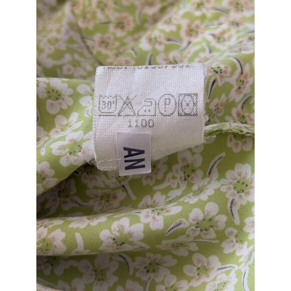 Vintage Compagnie La Rochelle Women's Maxi Dress Sleeveless Green Floral 90's - Picture 8 of 8